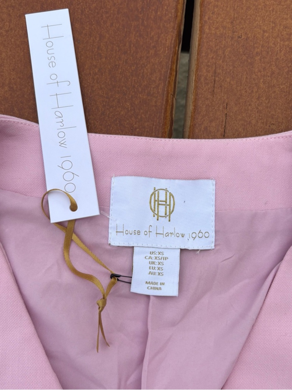 House of Harlow 1960 Pink Vest NWT Sleeveless Top Extra Small - Picture 2 of 3